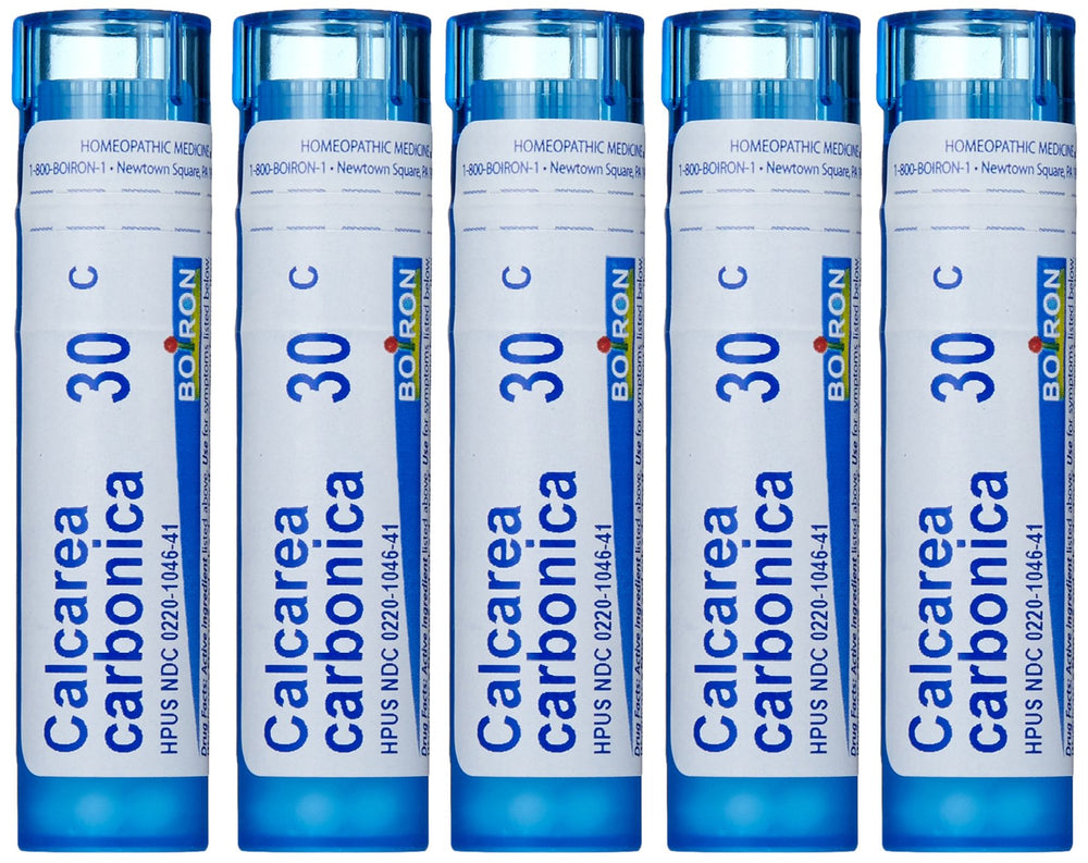 Boiron Calcarea Carbonica 30C pellets with 80-count tubes in pack of five