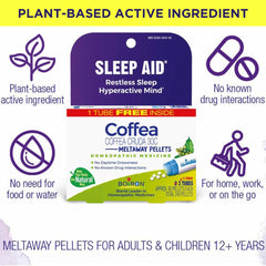 Boiron Coffea Cruda 30C pellets under tongue dissolve for easy use.