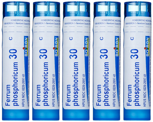 Boiron Ferrum Phosphoricum 30C homeopathic medicine packaging