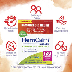 Close-up of unflavored HemCalm meltaway tablets