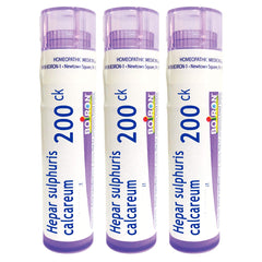Pack of 3 tubes of Boiron Hepar Sulphuris Calcareum 200CK