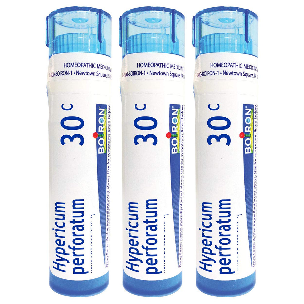 Boiron Hypericum perforatum 30C nerve pain homeopathic medicine pack of 3 with pellets