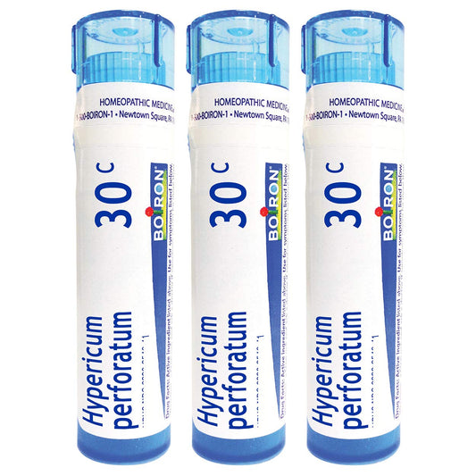 Boiron Hypericum perforatum 30C nerve pain homeopathic medicine pack of 3 with pellets