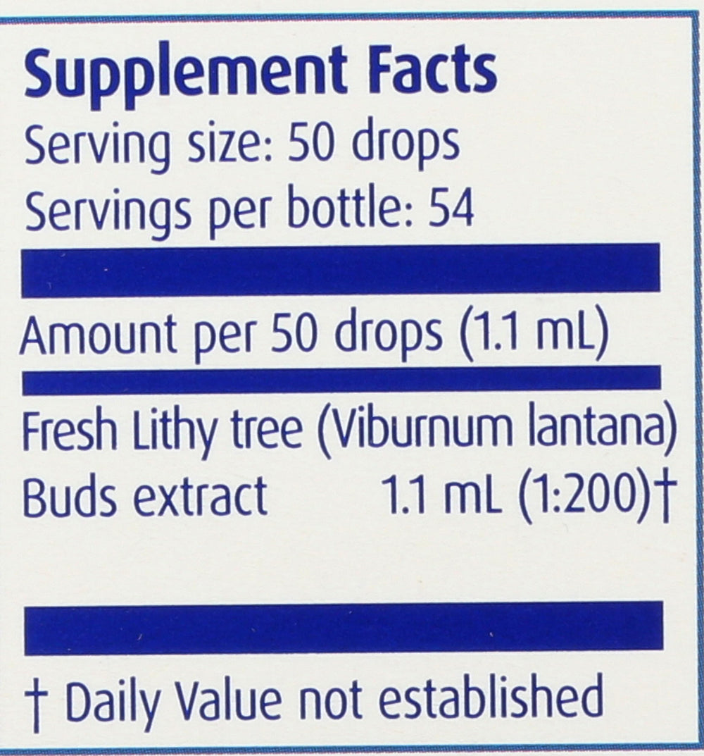 Boiron Lithy Tree bottle with glass of water
