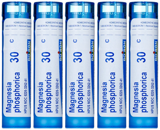 Front view of Boiron Magnesia Phosphorica 30C 5-pack