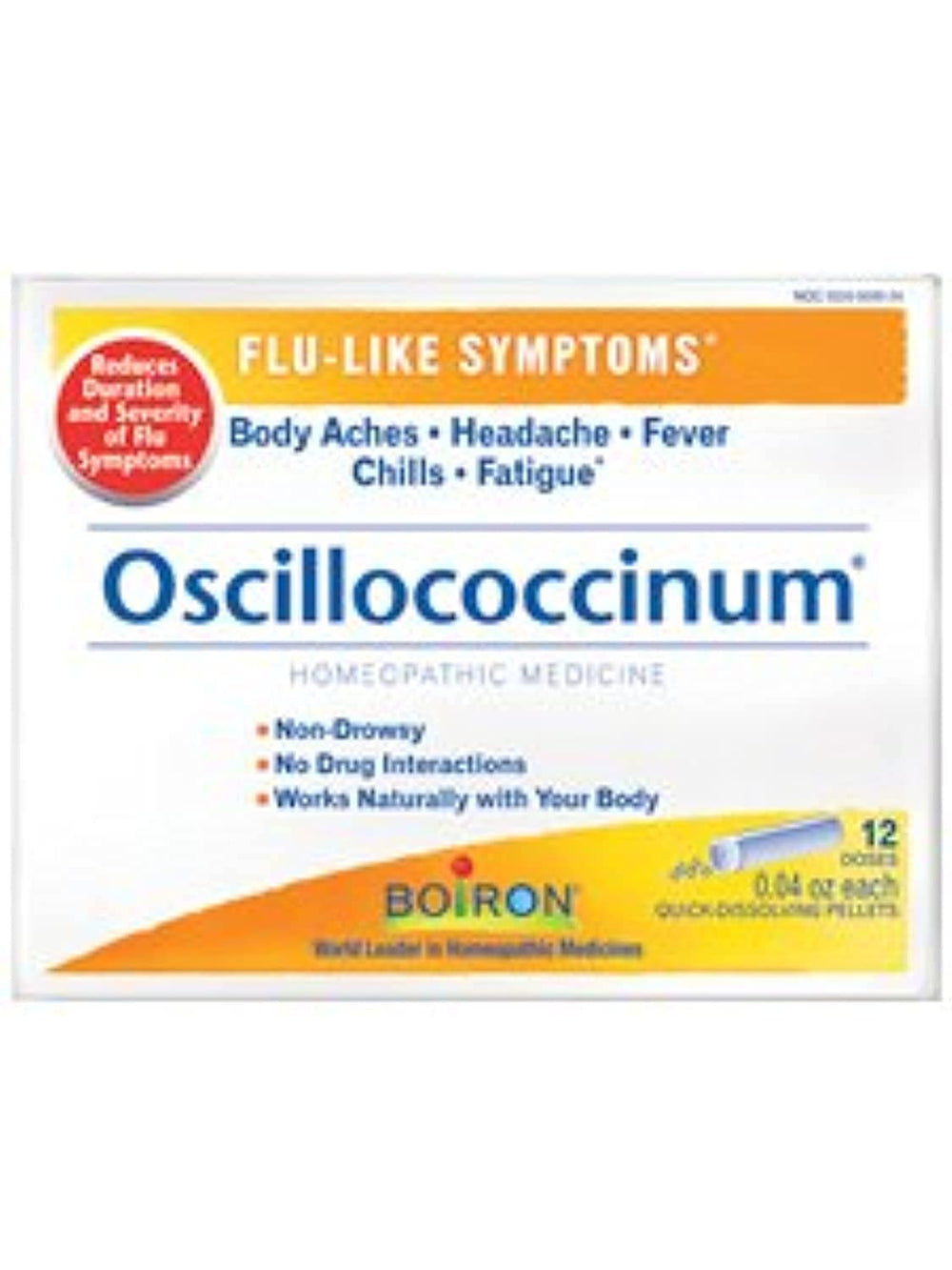Boiron Oscilloccinum 12-Dose packaging front view