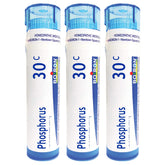 Front view of Boiron Phosphorus 30C packaging for dizziness and sleeplessness