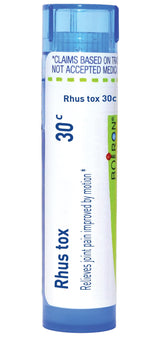 Tube of Boiron Rhus Toxicodendron 30C joint pain relief