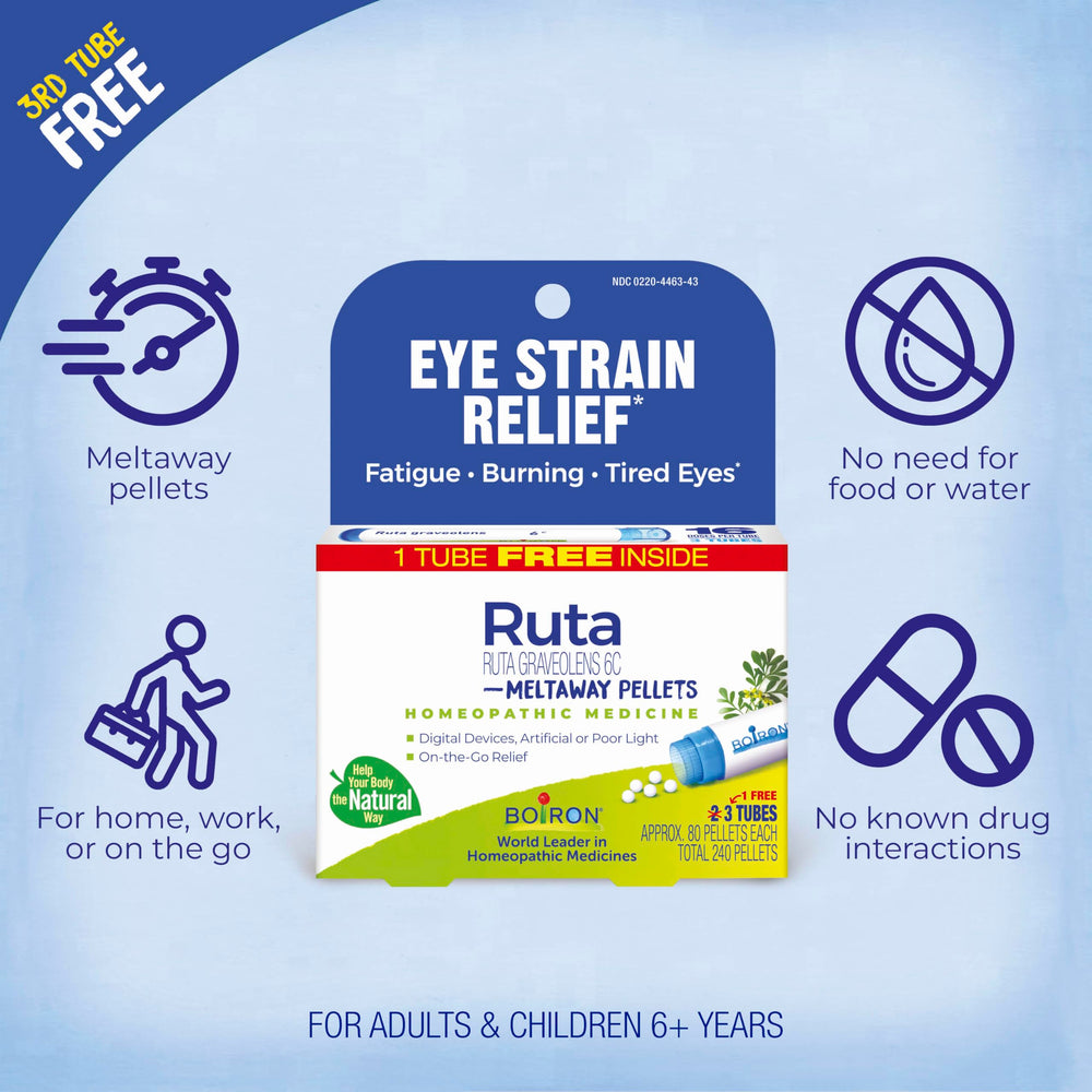 Ruta Graveolens 6C bonus pack with 3 tubes and 48 doses