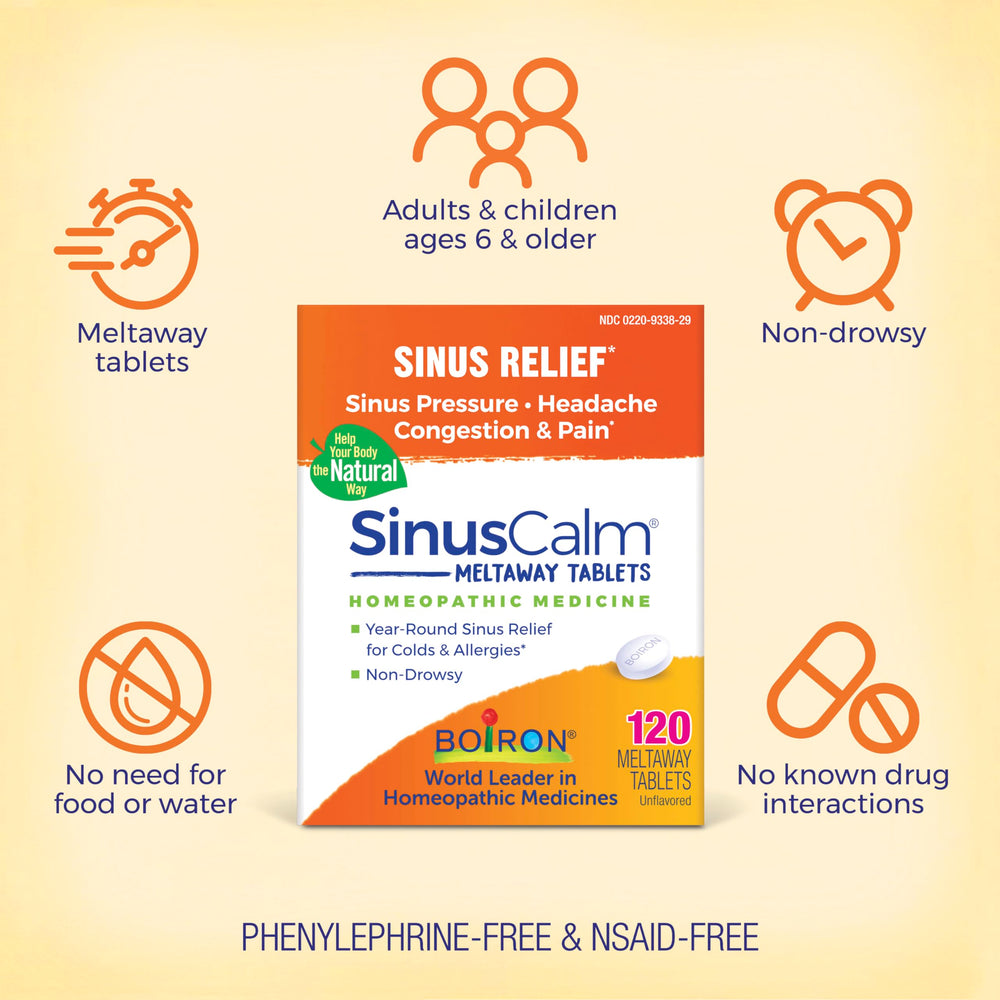 SinusCalm tablets dissolving under the tongue