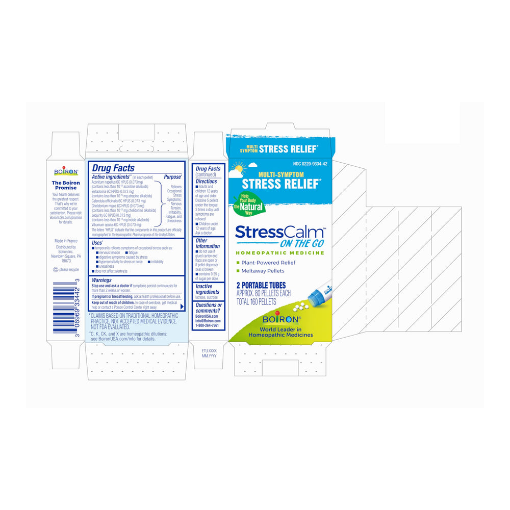 Boiron StressCalm On The Go OTG tubes four-pack image