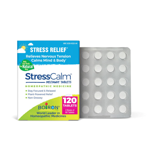 Boiron StressCalm tablets two-pack packaging front view