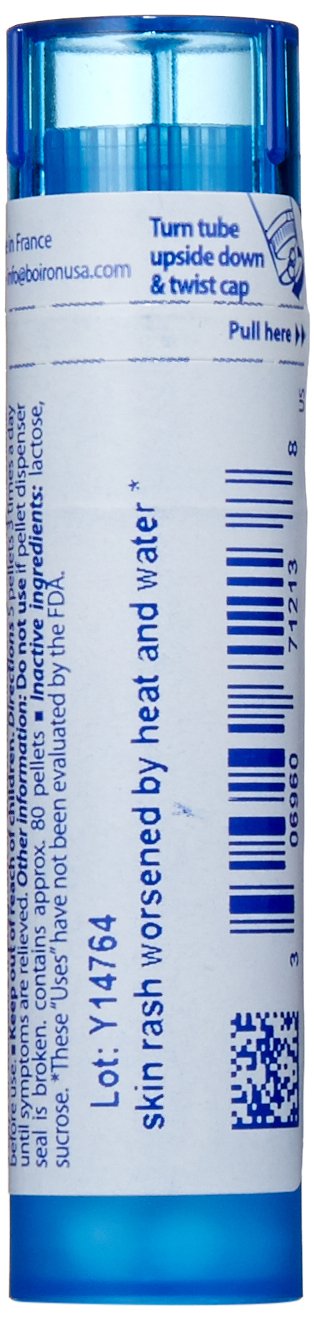 Close-up of Boiron Sulphur 30C 80 pellets