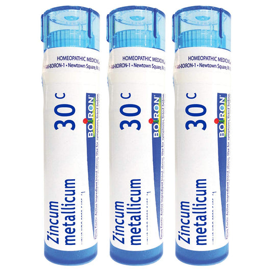 Boiron Zincum Metallicum 30c leg cramps medicine tube with 80 pellets