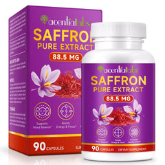 BOIUOITI saffron supplements bottle on white background