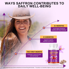 Vegan non-GMO saffron supplement packaging