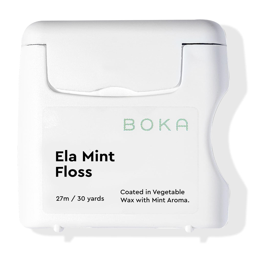 Packaging for Boka Ela Mint Expandable Woven Dental Floss