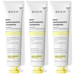 Boka fluoride-free toothpaste with nano-hydroxyapatite, lemon lavender flavor, 4 oz, 3-pack