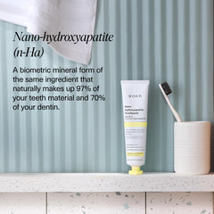 Enamel and dentin health concept with nano-hydroxyapatite