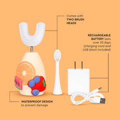 Close-up of U-Brush head with food-grade silicone
