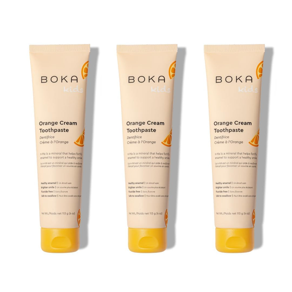 Boka Orange Cream fluoride-free toothpaste 4 oz tube