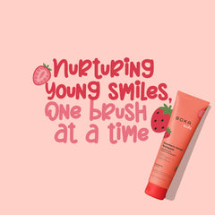 US-manufactured fluoride-free kids toothpaste packaging and product