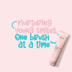 Boka Watermelon Mint toothpaste on a bathroom counter