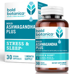 Bottled Bold Botanica Ashwagandha Plus with product label