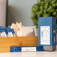 Compact Go Mouthwash packets for restrooms and food service