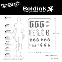 Boldink color deepens after 24–48 hours for realism