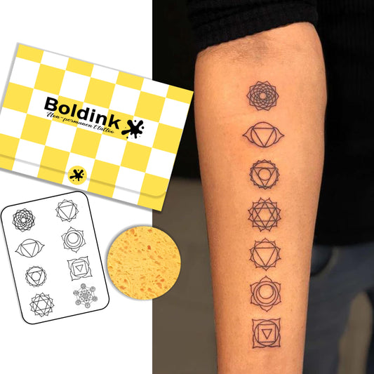 Boldink Geometric Patterns 2 pack shot, stylish temporary tattoos for daily wear