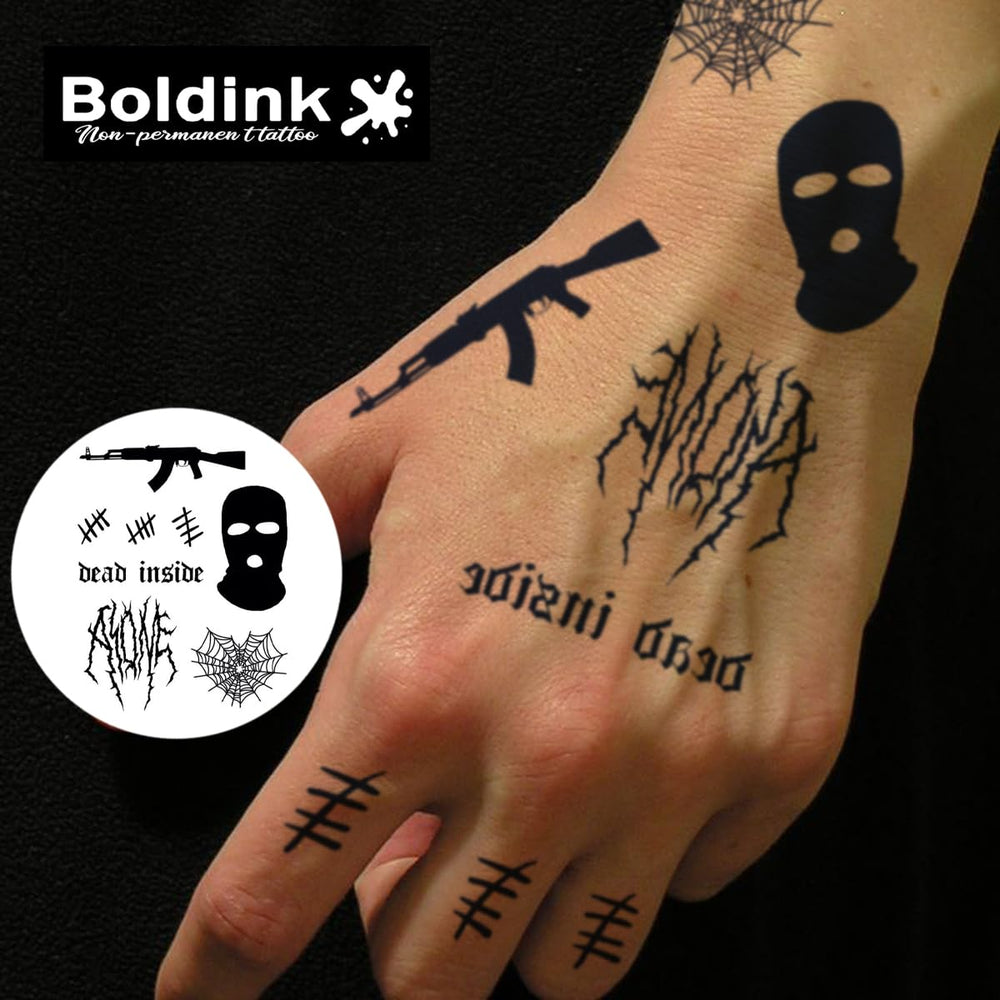 Boldink mini-pattern tattoo adds realism as colors deepen over 24–48 hours.