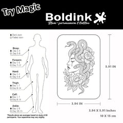 Boldink packaging with gift box and included sponges for easy gifting.