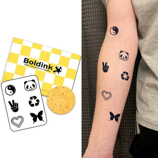 Boldink mini pattern7 pack ready to apply for stylish temporary ink