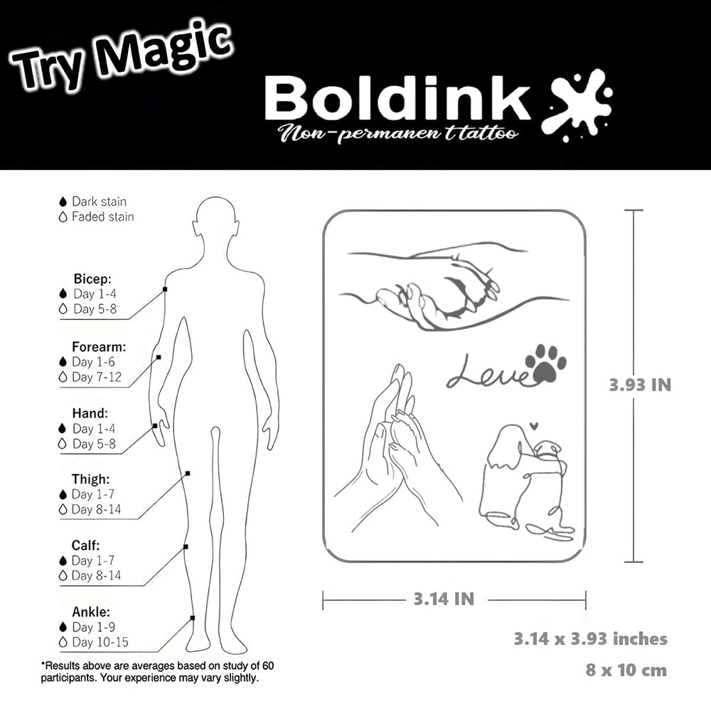 Boldink tattoos are waterproof and wear-resistant for festivals and parties.