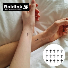 Boldink tattoo being applied, waterproof and durable.