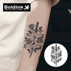 Boldink waterproof tattoo demonstrating long wear during daily activities.