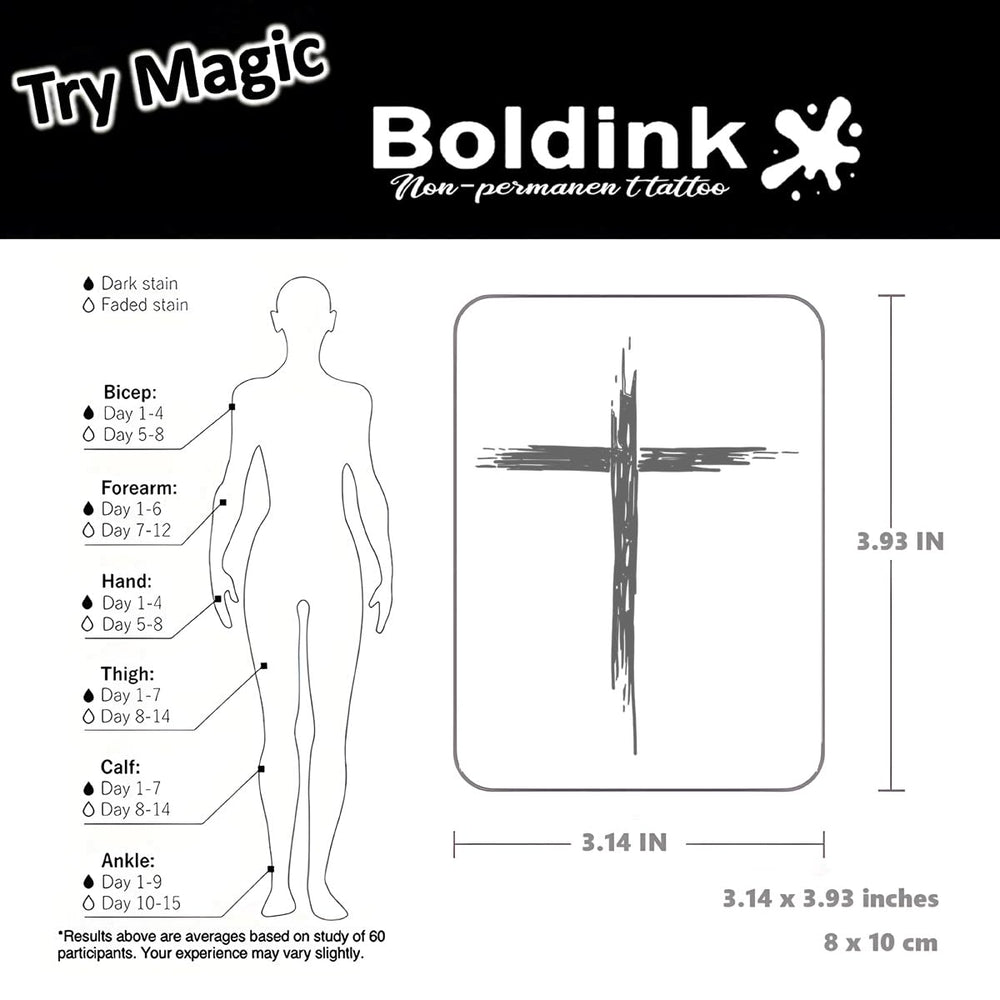 Boldink waterproof wear-resistant tattoos maintaining color during activity