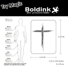 Boldink waterproof wear-resistant tattoos maintaining color during activity