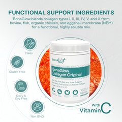 Sugar-free, Non-GMO BonaGlow label