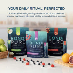 Prepared Bondi Pure Blood Orange drink in a glass