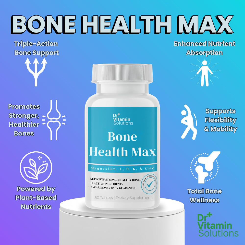 Calcium and magnesium symbols representing bone density