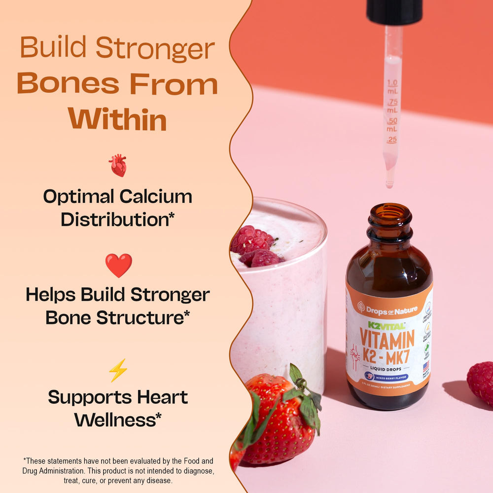 Illustration of bone and heart health with K2 MK-7
