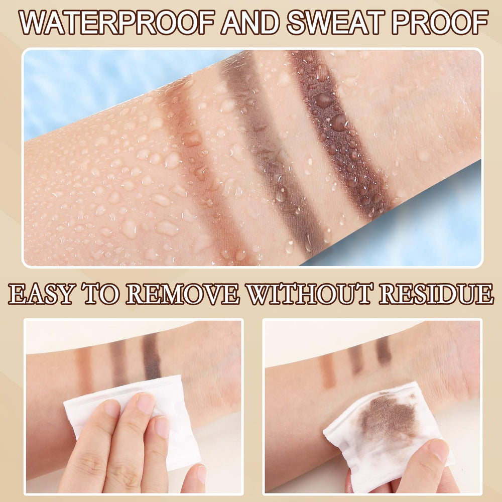 Boobeen double-ended brow brush included for precise application.