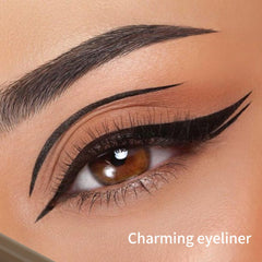 Boobeen Eyeliner Liquid Pen demonstrating quick-drying ink for crisp lines.