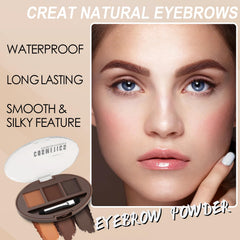 Boobeen waterproof longlasting brow powder remains in place throughout the day.