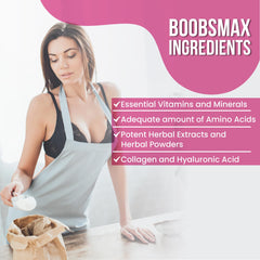 Illustration of fenugreek, wild yam, maca and dong quai herbs used in BOOBSMAX