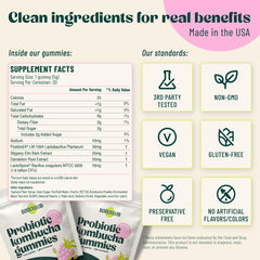 BoochBod Probiotic gummies with dandelion root ingredient