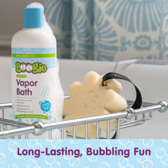 Ingredients and natural extracts close-up on Boogie Kids label
