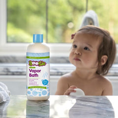 Close-up of Boogie Kids Botanical Bubble Bath bottle
